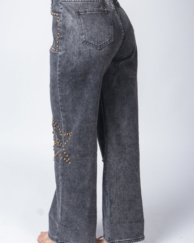 Pantalón de mezclilla con estoperol.