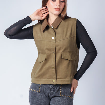 Chaleco oversize.